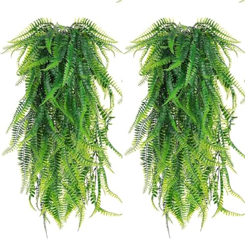 Image of Artificial Vines Fake Greenery Garland Willow Leaves Faux Hanging Plants Trailing Weeping Ivy Drooping Hanging Vines Faux Plants Realistic Home Office Christmas Holiday Decor (1, Design3)