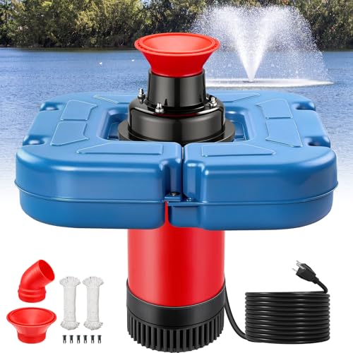 SURAIELEC Floating Pond Fountain Aerator with 2 Nozzles