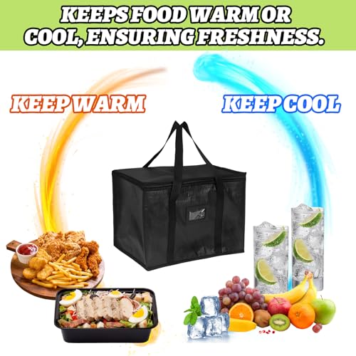 Bolsas de comestibles reutilizables e isotérmicas de 40L para comida caliente y fría 4