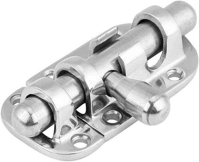 Boat Door Lock Latch, Marine Grade 316 Stainless Steel Door Window Lock Latch Slide Barrel Bolt Clasp (60mm)
