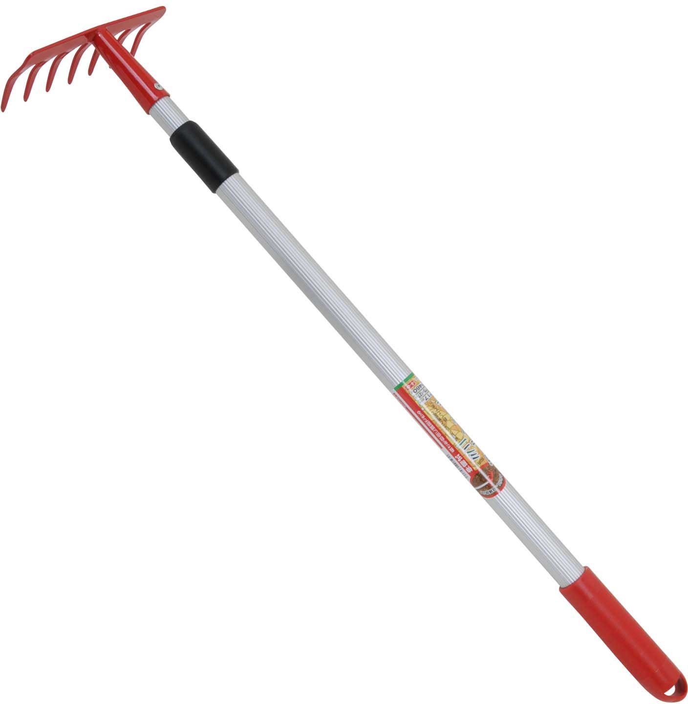 Senkichi Teleskopowe mini grabie ogrodowe 750 ~ 1270 mm 7 gwoździ SGR-9