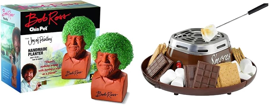Chia Pet Bob Ross with Smores Maker and Accessories