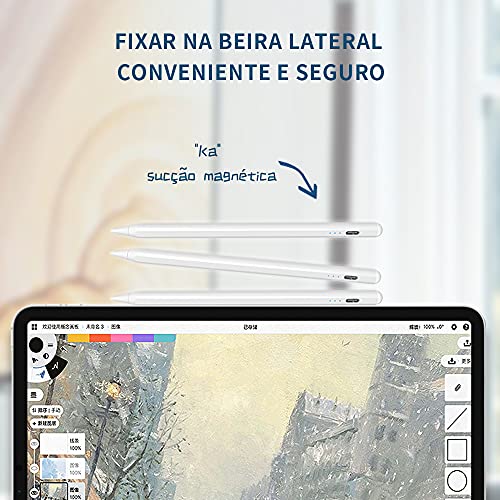 Caneta PtevSoh para iPad, caneta de pintura, ponta sensível e precisa, detecção de inclinação, rejei