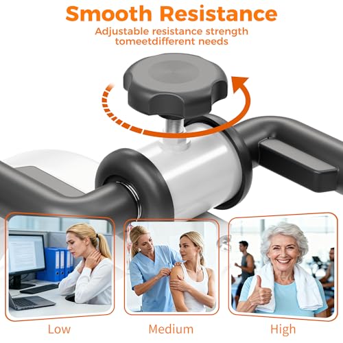 Image of RYGEO Pedal Exerciser Mini Exercise Bike for Leg and Arm Recovery Exercise Lightweight and Portable Floor Bike