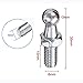 TOOMYAUTO 10mm Ball Studs, M6 x15mm Ball Screws 6MM Female Thread x 1/2