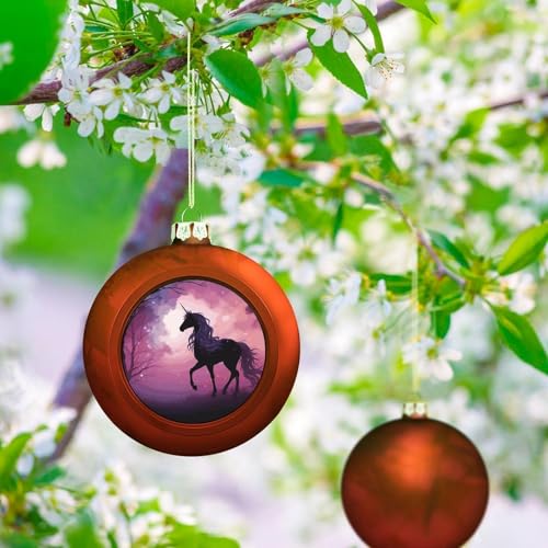 Boule de Noël cheval violet cadeau suspendre pour sapin