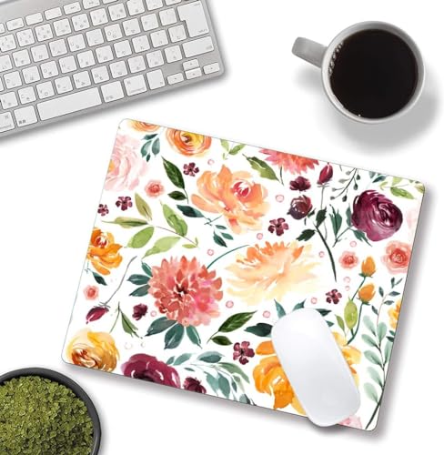 Image of Premium-Textured Mouse Pad, Non-Slip Rubber Base Mousepad for Laptop, Computer & PC, 9.5x7.9 in - Enhanced Precision, Ergonomic Comfort, Ideal for Gaming & Office (Peony Flower)