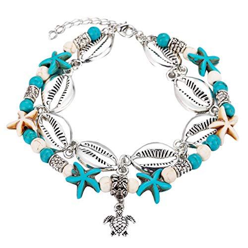 Bracelet personnalisé étoile shel pearl anklet cordon réglable