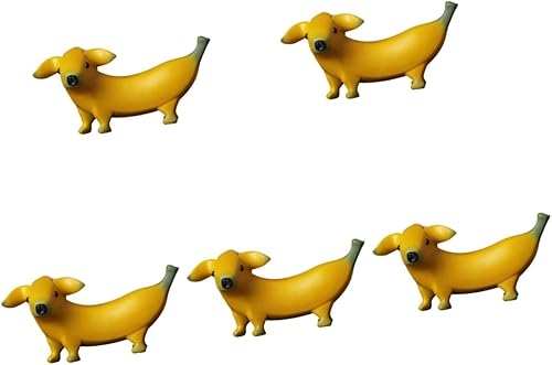 Baluue 5 adornos de figura de resina estantería estatuas de oficina estatuas de habitación gnomos de jardín figura pequeña escultura lindo plátano