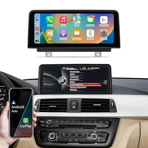 CARabc 10.25-inch Car Radio with Wireless CarPlay for BMW 3/4 Series (2012-2015), NBT System F30/F31/F32/F33/F34/F36, Car Multimedia Receiver, Supports CarPlay/Android Auto/MirrorLink.
