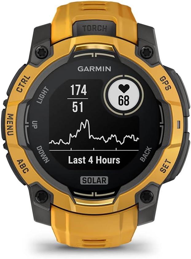 Garmin Instinct 3-45 mm Outdoor GPS Smartwatch Solar Sunburst with Sunburst/Gray Band 010-02934-02 Bundle with Deco Essentials Charging Dock, Silicone Dust Cover and USB Type C Charging Cable 6 51KyTYLXZcL. AC SL1000
