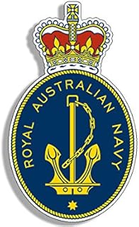 Royal Australian Navy Crest Shaped Sticker (Logo Naval insigniapolice Australia)