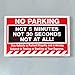SmartSign No Parking - Not 5 Minutes, Not 30 Seconds, Not at All Pack of 50 Removable Stickers | 5