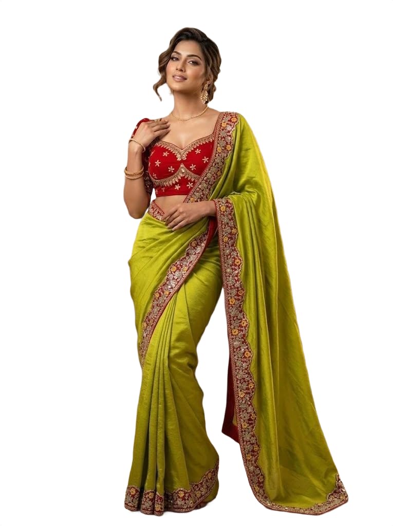 vragi Women's New Chinon Silk | Bandhej Gotta Work Saree | Fully Stitched Blouse_(Superstar)-picture-12