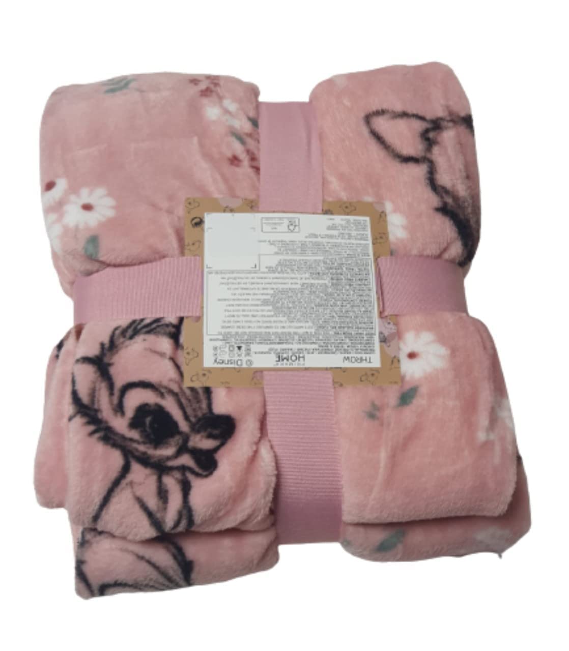 Licensed Primark Disney Bambi And Thumper Fleece Bed Throw Soft