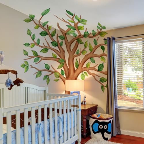 Vinilos decorativos grandes árbol bosque para habitación infantil miniatura 1