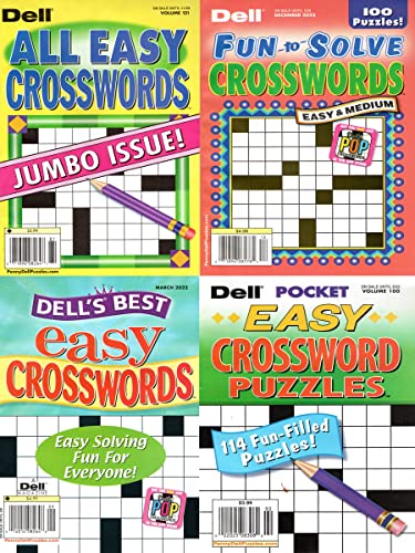Lot Of 4 Dell Easy And Fun Crosswords NEW