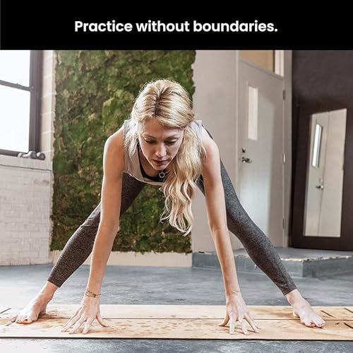 Image of Luxury Cork Yoga Mat - Non Slip, Extra Thick Grip. Extra Large & Long. More Comfort and Support. Tough Enough For Hot Yoga. Cork + Natural Rubber, Non Toxic and Eco Friendly. Optional Alignment Lines.
