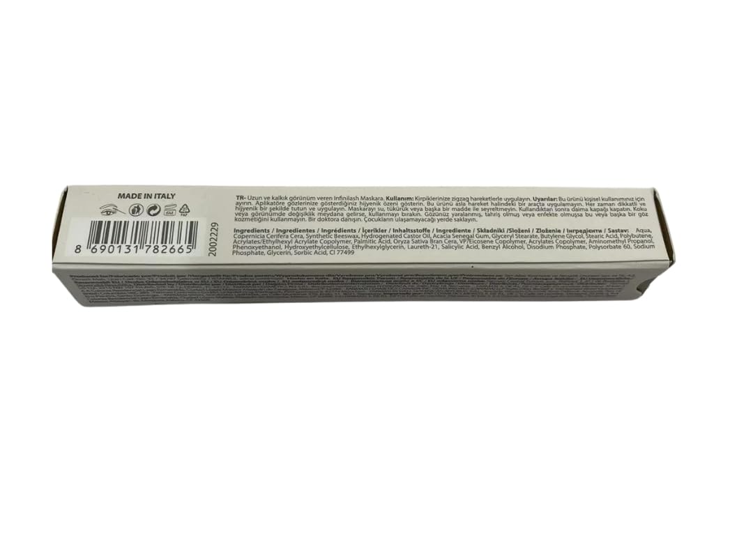Farmasi Makijaż, Tusz do rzęs Infinilash Formuła Ultra Black Dowód na zadziory,. Pędzel Twin-Vortex do aplikacji kontrolowanej i objętościowej 9 ml, 0,30fl.oz