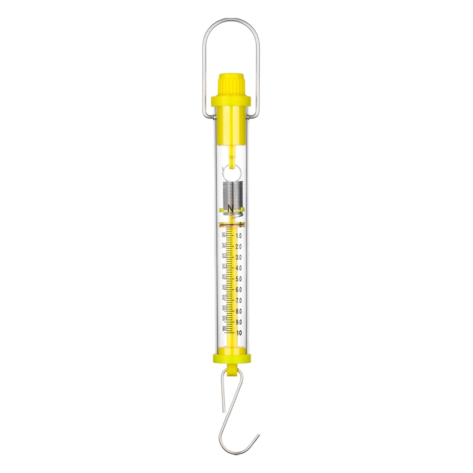 Cylinder Spring Scale Meter with Metal Base and Body for School Experiments Accurate Weight Measurement Laboratory Dynamometer Spring Scale