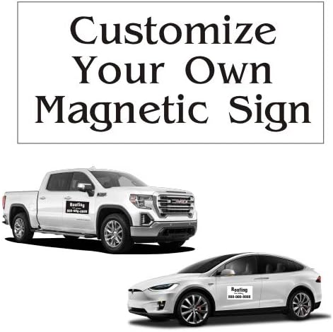 2 Pack Custom Magnetic Sign 12in x 24in Great Auto, Car Truck Business sign