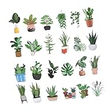 Autocollants pour bagages : avec des autocollants de plantes vertes non imperméables, ils sont différents des autres autocollants, autocollant de vélo
