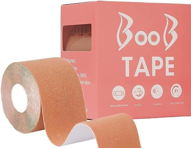 Brillwist Breast Tape | Breast Lift for Strapless Dress, Nipple Tape, Multipurpose Body Tape (5 Mtr Roll)-image-20