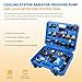 Langawaser 28PCS Coolant Pressure Tester & Vacuum Refill Kit, Radiator Pump Pressure Tester Kit for Automotive Cooling System Water Tank Leakage Detection, Fits Most Vehicles, Cars, SUVs, and Trucks