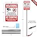 T&R Large No Dumping Signs, Property Protected By Video Surveillance Sign with 54