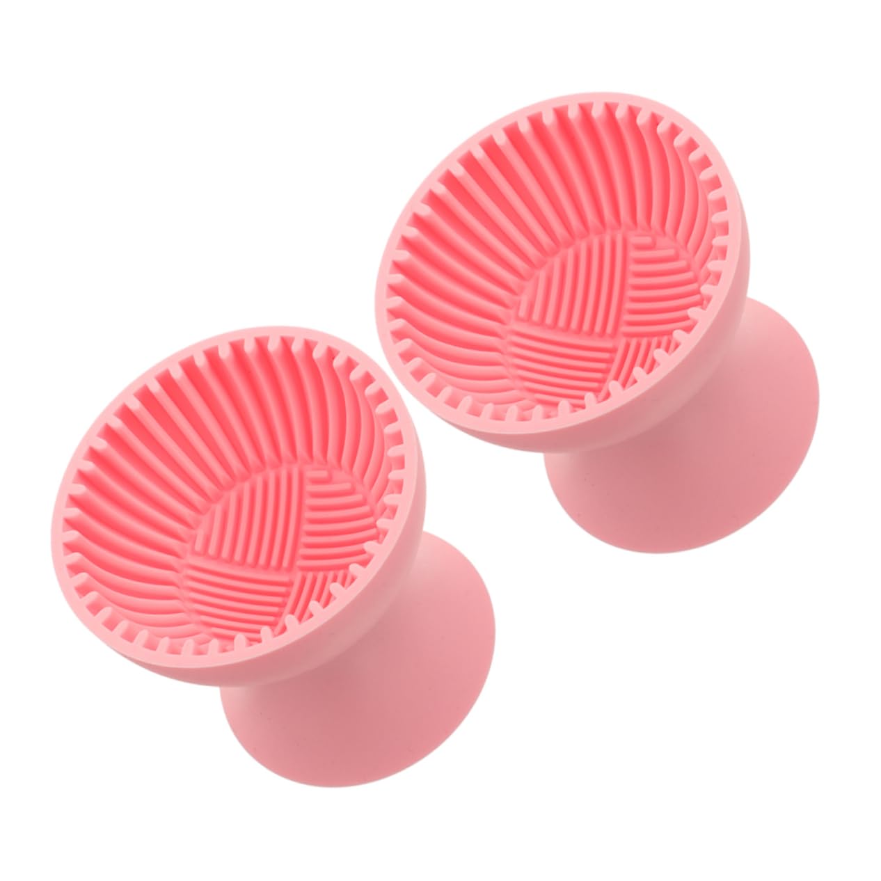 PLAFOPE 2PCS Portable Makeup Brush Silicone Washing Cup Gentle Soft Silicone Cleaning Bowl for Travel Multifunctional Tool for Storing and Cleaning Makeup Brushes