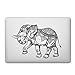 iCasso Occultism Illustration Removable Vinyl Decal Sticker Skin for Apple Macbook Pro Air Mac 13" inch / Unibody 13 Inch Laptop - Elephant