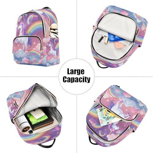 Image of senya Magic Unicorn Rainbow Women Backpack Purse Travel Daypack Shoulder Bag