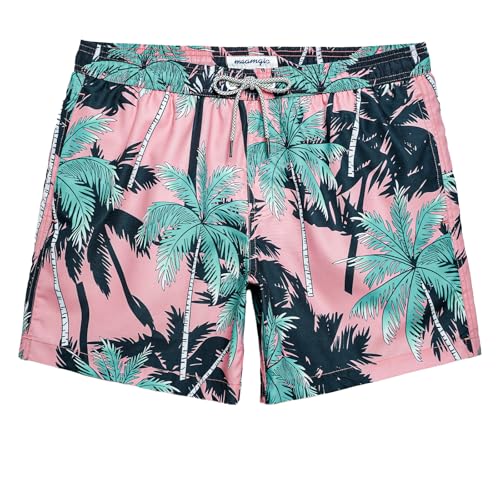 Image of maamgic Mens Swim Trunks 5 Inch with Mesh Lining, Quick Dry Mens Bathing Suit, Swim Shorts for Swimming and Beach