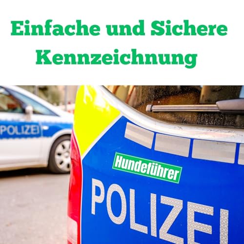 Hundeführer Auto Magnetschild – Olanmarp Magnetisches Hinweisschild für die Kennzeichnung von Hundeführer-Fahrzeugen | UV-beständig & wetterfest | ca. 20 x 5 cm - bis 190 km/h - Made in EU