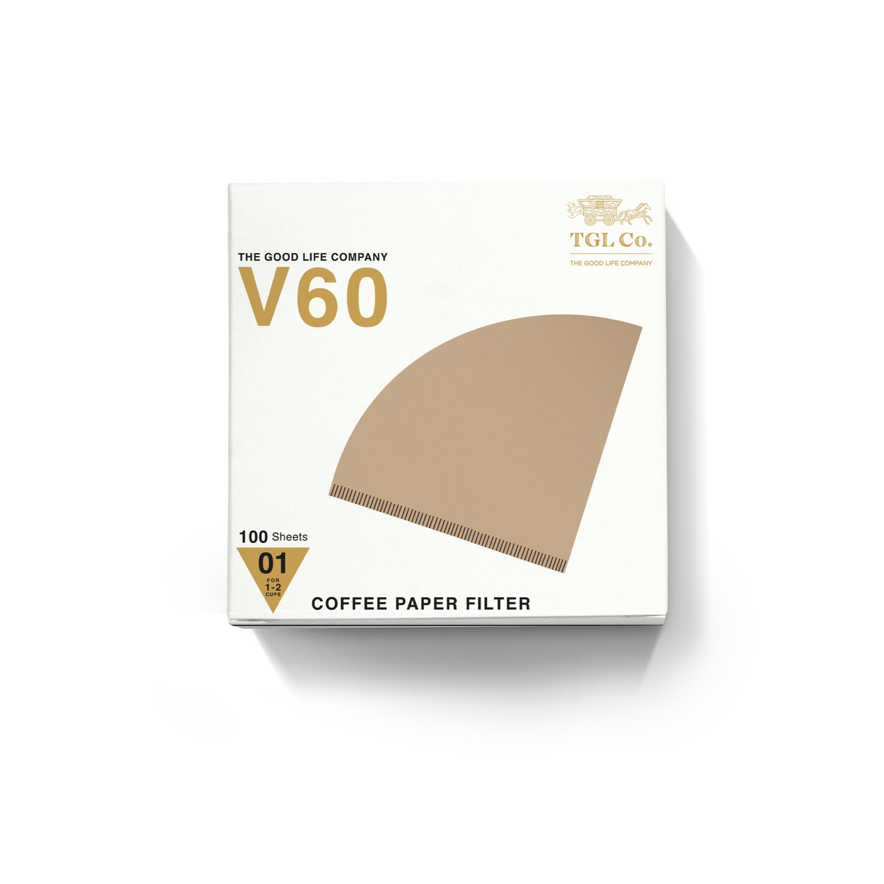 TGL Co. V60 Brown Coffee Filter Papers Size 01-100 Count | Bleach-Free Cone-Shaped Paper Filters | Natural Paper Filter for Pour Over & Drip Coffee Maker | Disposable, No Blowout Design-image-43