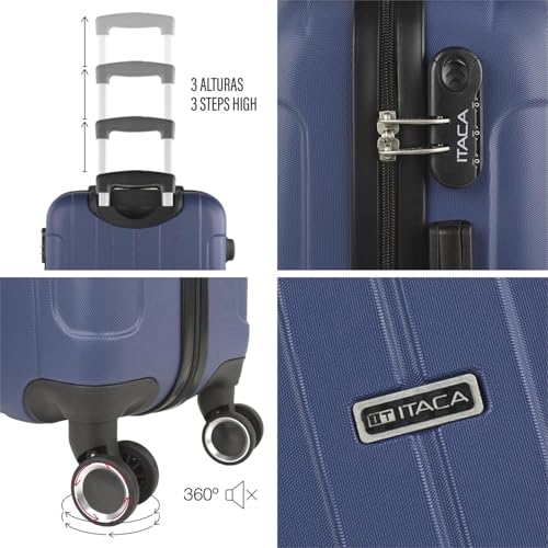 Miniatura 5 de Itaca - Maletas De Viaje Grandes 23 Kilos - Maleta Grande De Viaje Rígida 4 Ruedas - Maletas Grandes De Viaje De Abs Resistente Y Ligera 771170, Azul Vaquero
