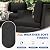 ELPOSUN 6 Piece Patio Furniture Set, Outdoor Furniture with Thick Cushions, Black Wicker Conversation Set Sectional Sofa for Backyard, Poolside, Garden and Lawn (Black, 6 pcs w/Table)