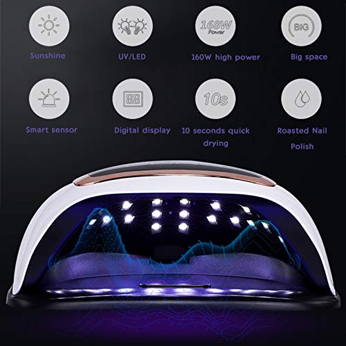 Nageltrockner Tonsooze 168W UV LED Nagellampe für professionelle Maniküre