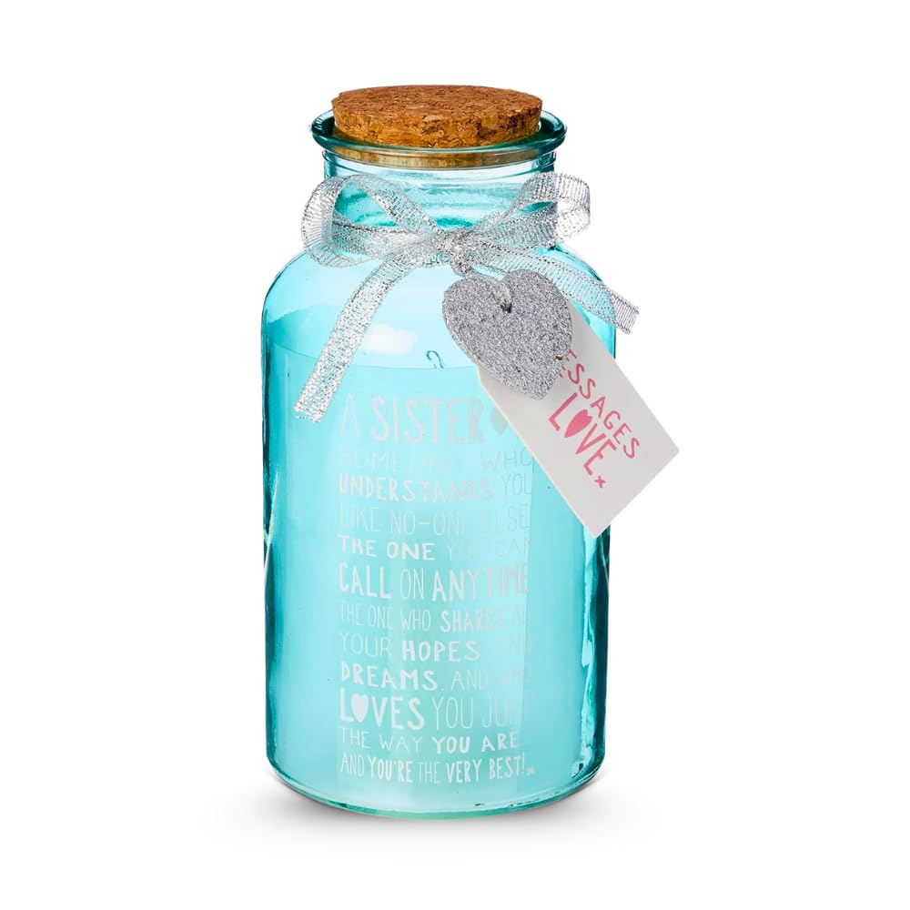 Xpressions Message of Love Light Up Jar Sister | Birthday Unisex | Home Décor | 2 x AA, One Size, (67172)