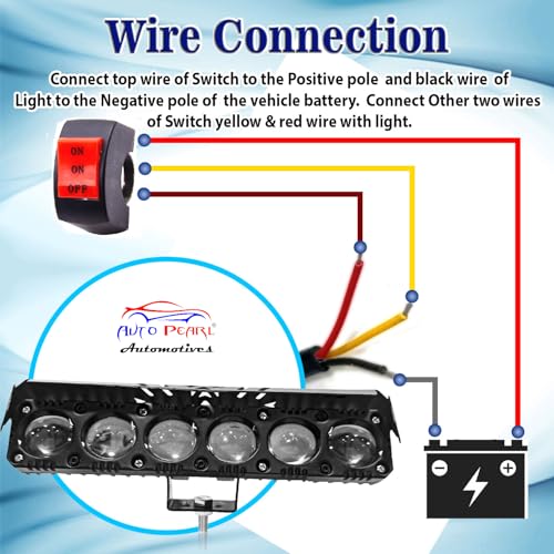 Auto Pearl Motorcycle 6-Projector Lens Driving Lights Yellow/White LED Spot light 35W Dual Color Mode Fog Lights compatible with Pulsar 125 (Pack of 1) - Image 8