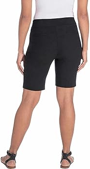 Hilary Radley Womens Bermuda Pull-On Short (Navy/Offwhite Hilary Radley Womens Bermuda Pull-On Short (Navy/Offwhite