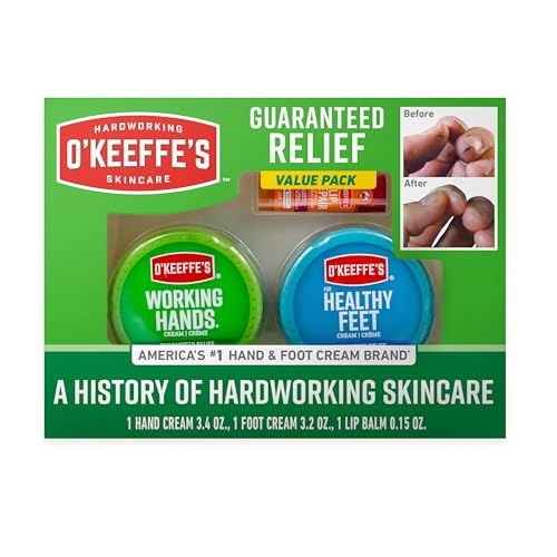 O'Keeffe's Working Hands Hand Cream Plus Night Treatment Cream Bundle - 7 oz Tubes (2 Total) - Repairing Skincare for Cracked, Dry Hands