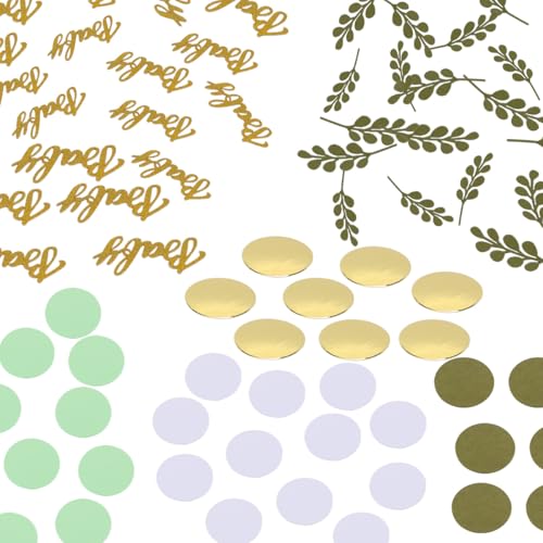 Gorise Decorazione di coriandoli per matrimonio, 14 g, verde salvia, da spargere sul tavolo, tema dell'amore, punti rotondi per decorazioni di compleanno, anniversario di