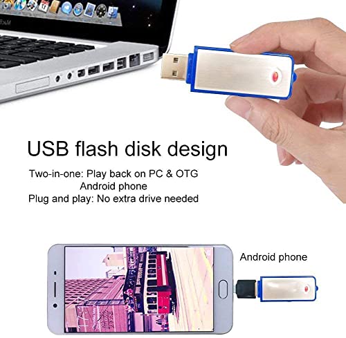 Image of SECURINNOV 8GB USB Voice Recorder 8GB Inbuilt | Clear Voice Audio Recording Pen Drive | Easy Slide-to-Record | OTG Support for Mobile Playback | Compact Recorder for Classes, Office & Everyday Notes