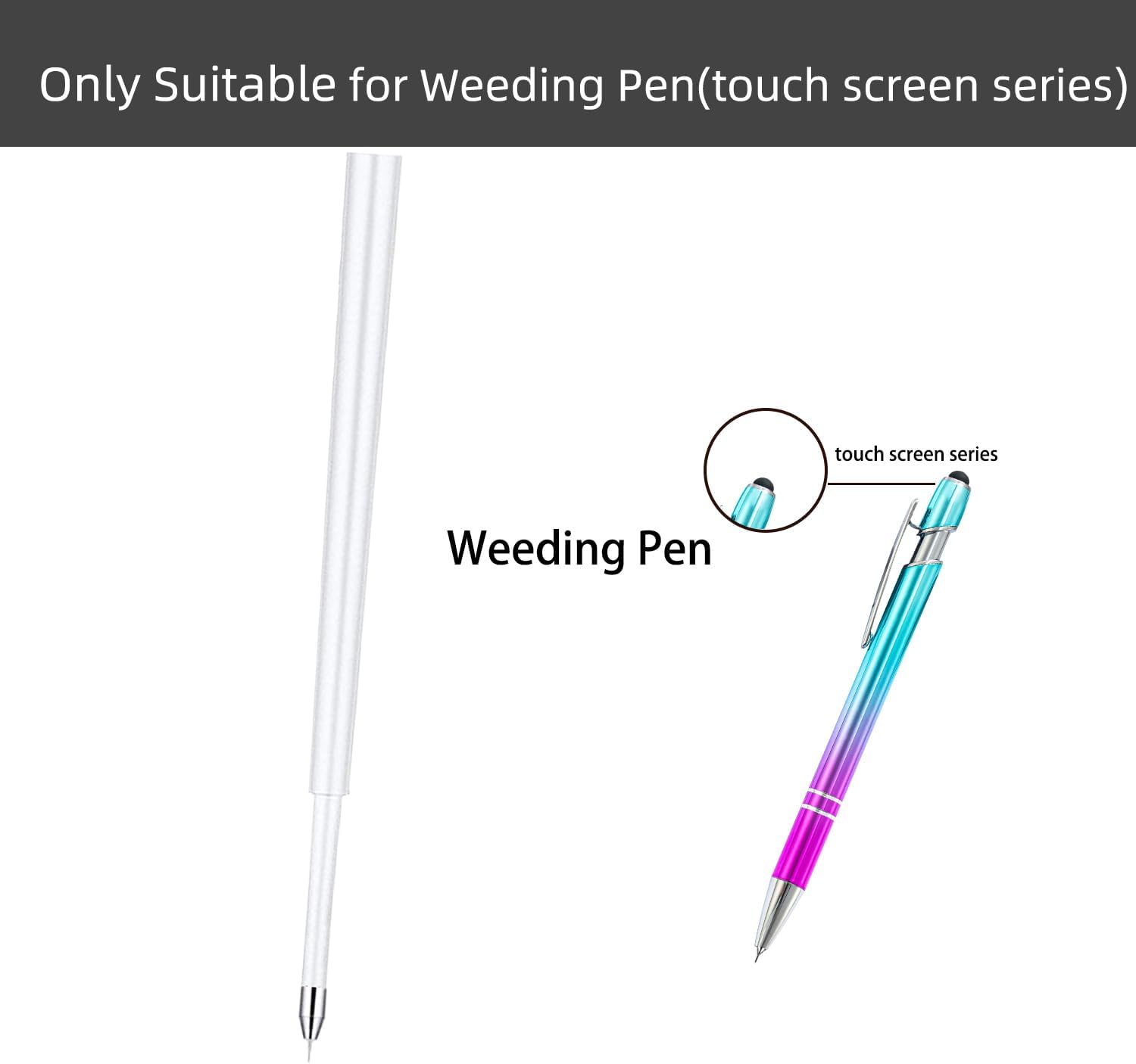 6 Pieces Weeding Pen Tool Refills for Touch Screen Series Weeding Pen Replace Air Release Tool Fine Point Pin Pen Refill Lead Cartridge Replacement Craft Vinyl Accessories(Replaced Refills, 6)