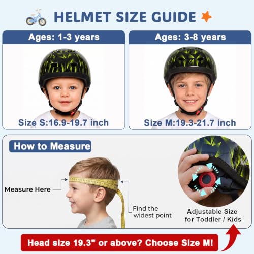 Image of Toddler Helmet, Adjustable Kids Bike Helmet for Ages 1-3-8