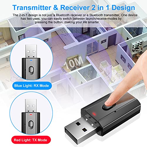 Récepteur Audio Bluetooth 5.0 USB clé dongle PC fluide sans latence - 3