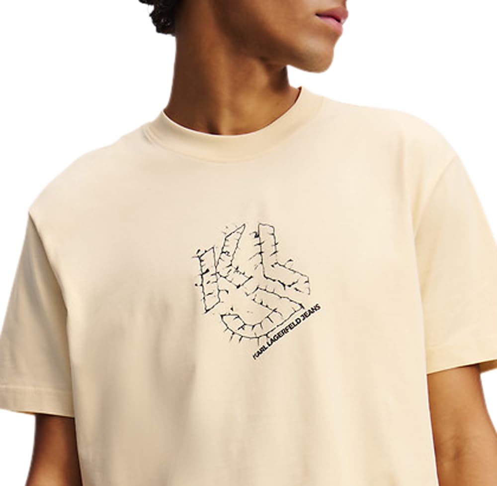 Karl Lagerfeld Jeans Hombre Regular Curved Hem Shibori T-Shirt