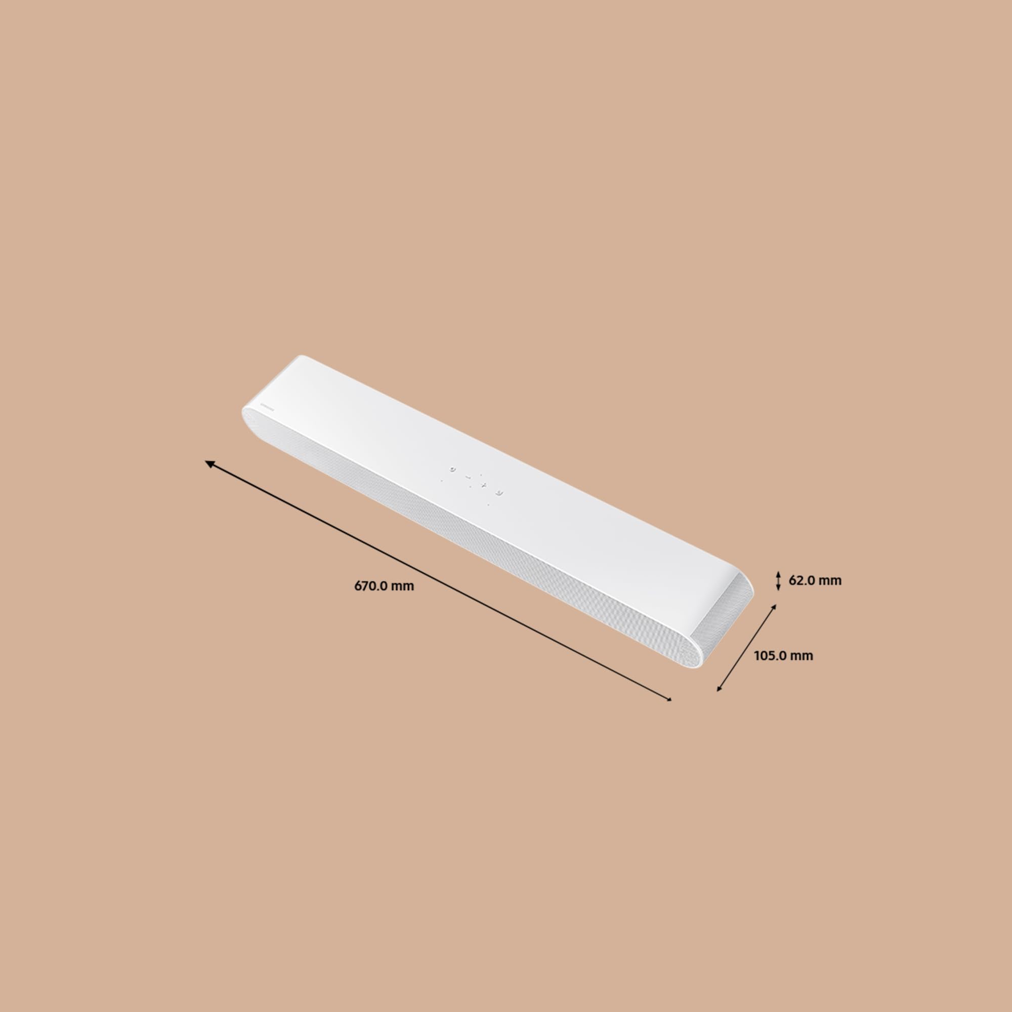 Samsung Soundbar HW-S61D/ZF Serie S, 7 Speaker, Wireless Dolby Atmos, Audio a 5.0 Canali, Q-Simphony, Alexa integrato e compatibile con Google Assistant, White 2024