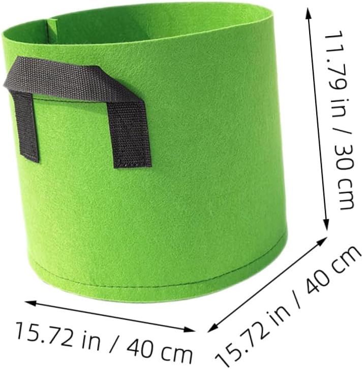Toddmomy 5pcs 10-Gallon Felt Plant Grow Bags with Handles Thickened Non-Woven Fabric Vegetable and Mushroom Planting Containers for Outdoor Garden and Nursery Use